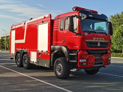 江特牌豪沃18噸泡沫消防車(六驅(qū))(國六)